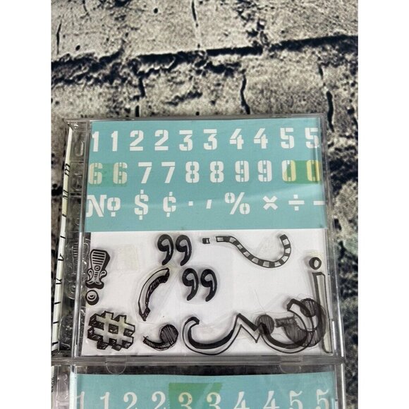 Inkadinkado Clear Rubber Stamp Set Distressed Numbers Artstamp Large Numbers - Picture 2 of 10